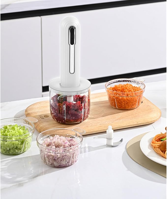 4-Cup Electric Food Chopper For Meat,Onions,vegetables,Garlic,Complementary Food, Meat Chopper Blender,Wireless Electric Food Processor