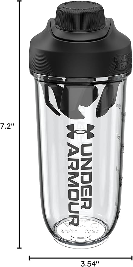 Under Armour UA 24oz Clarity Shaker Bottle Clear/Black OSFA