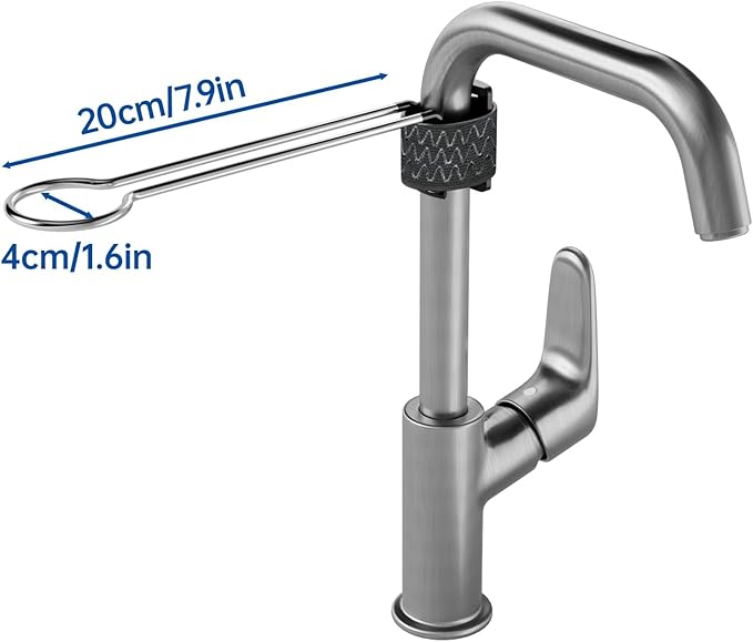 NiHome Heavy Duty Stainless Steel Kitchen Sink Faucet Towel Holder, Kitchen Faucet Rag Holder, Dish Rag Hanger Rack, Space-Saving Compact Dishcloth Organizer, Easy Installation & Rust Resistant