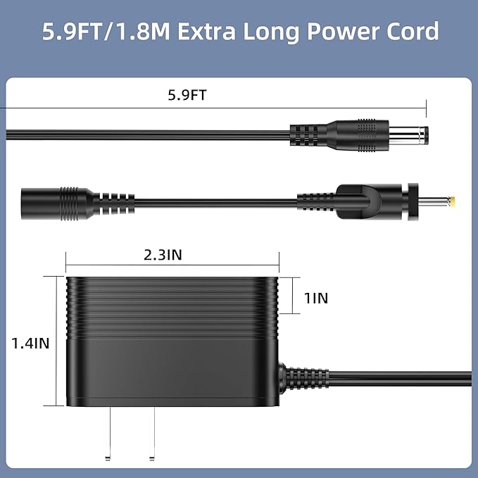 Replacement Charger for Ninja Blast Max Portable Blender, Power Adapter for Ninja Blast Max BC251 Portable Blender, Personal Smoothie, juicer Charger Cord