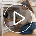 Stackable Trash Bag Dispenser with Wooden Top for Holding 13/30/33-Gallon Large Bag Sizes – Extra-Large Garbage Bag Holder with Anti-Slip Base, Trash Bag Dispenser Under Sink (11.5"x7.5"x7")