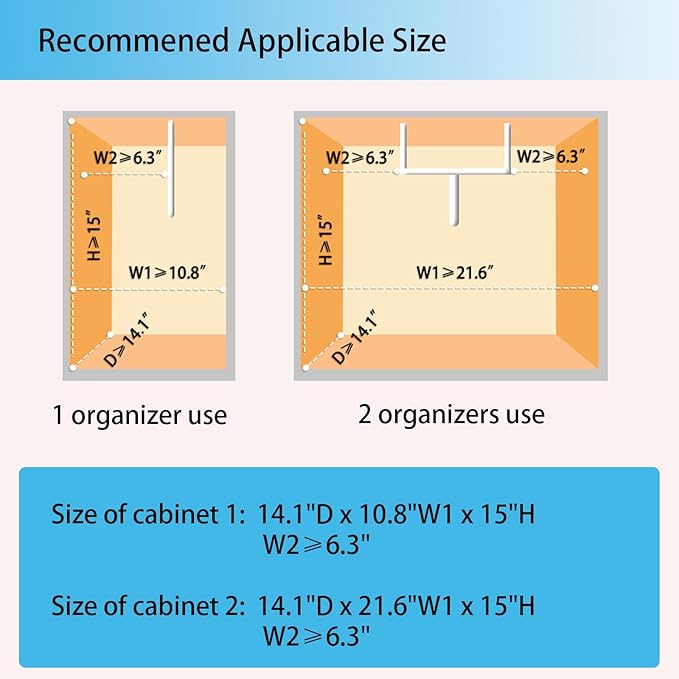 TATAANTY Under Sink Organizer 2 Pack, 2 Tier Metal Under the Sink Storage, Heavy Duty Slide out Pull out Cabinet Organizer, Height Adjustable for Kitchen Bathroom Pantry Closet Organization Rack