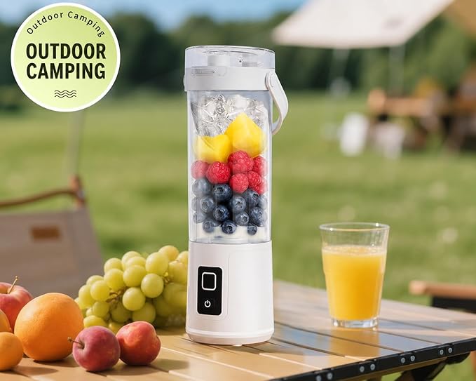 Portable Juicer Smoothie Blender, Compact Rechargeable 50W Cordless Blenders for Shakes and Smoothies, for Kitchen, Smoothies Maker with BPA-Free Cup