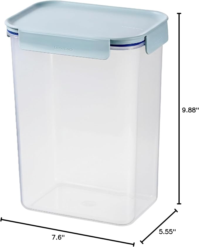 LocknLock Classic-Plus Plastic Food Storage Container | Airtight Plastic Food Storage Containers with Lids | BPA Free Stackable Food Storage for Meal Prep, Leakproof, Freezer & Dishwasher Safe, 3.8L