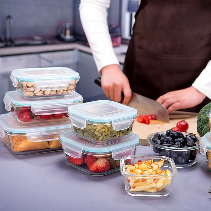 Glass Food Storage Containers with Lids