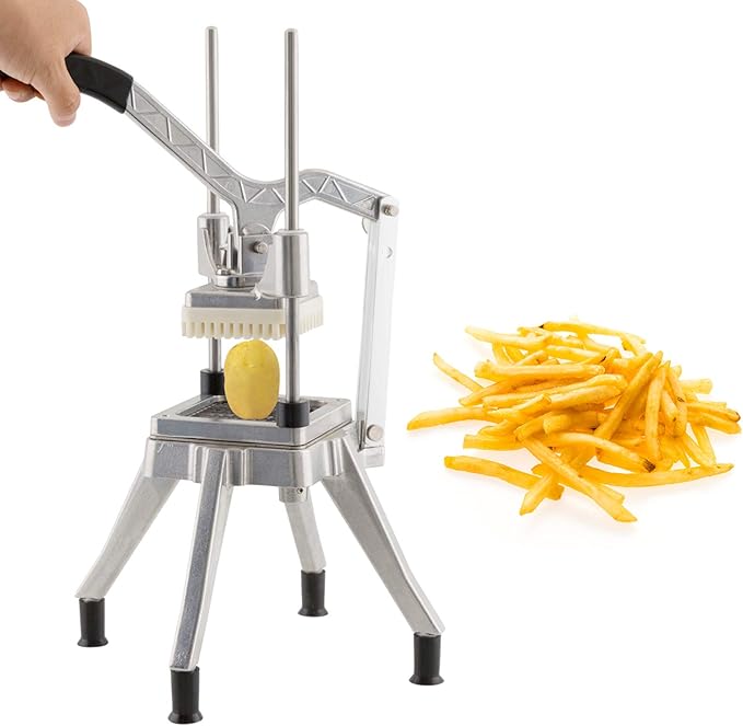 Commercial Vegetable Fruit Chopper 1/4″&3/8″ Blade Heavy Duty Professional Food Dicer Kattex French Fry Cutter Onion Slicer Stainless Steel for Tomato Peppers Potato