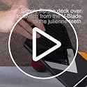 Microplane Adjustable Mandoline Slicer with V-Blade and Julienne Stainless Steel Blades, Handheld Mandoline for Potatoes, Carrots and Other Vegetables