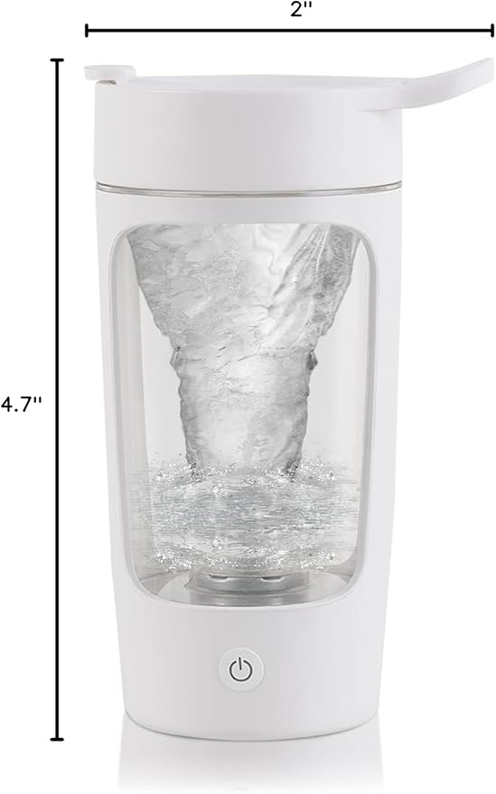 JOTER & LIBEAR Electric Shaker Bottle, Made with Tritan - BPA Free - Portable Mixer Cup/USB Rechargeable Shaker Cups for Protein Shakes and Meal Replacement Shakes, 22 oz (White)