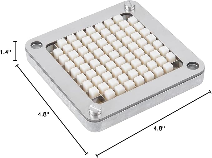 1/2" 1/4" 3/8" Multi-model universal Stainless Steel Replacement Chopper Blade & Pusher Block Set For Commercial Vegetable Cutter Dicer Strip Interchangeable Blade (3/8 inch)