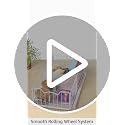 Pull-Out Cabinet Sliding Basket, 17.2Dx9.7Wx5H, White