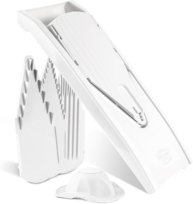 BORNER V Mandoline Slicer Kitchen V1 ClassicLine Starter Set | Vegetable Grater Börner - Quality Made in Germany, Color:White