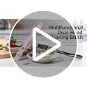 Premium Garlic Press Set with Silicone Peeler & Cleaning Brush