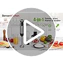 Immersion Blender with Food Processor, 20 Speeds & Turbo Mode