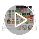 4-Tier Clear Acrylic Spice Rack Organizer for Cabinet Countertop