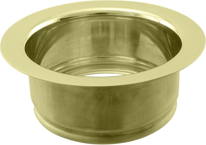 Westbrass A2165-01 4-1/4" OD Post Style Large Kitchen Basket Strainer with Waste Disposal Flange and Stopper Drain Set, Polished Brass