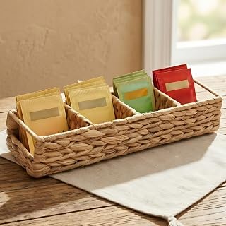 Trovea Wicker Tea Bag Organizer & Storage, Vietnam's Handcrafted Art
