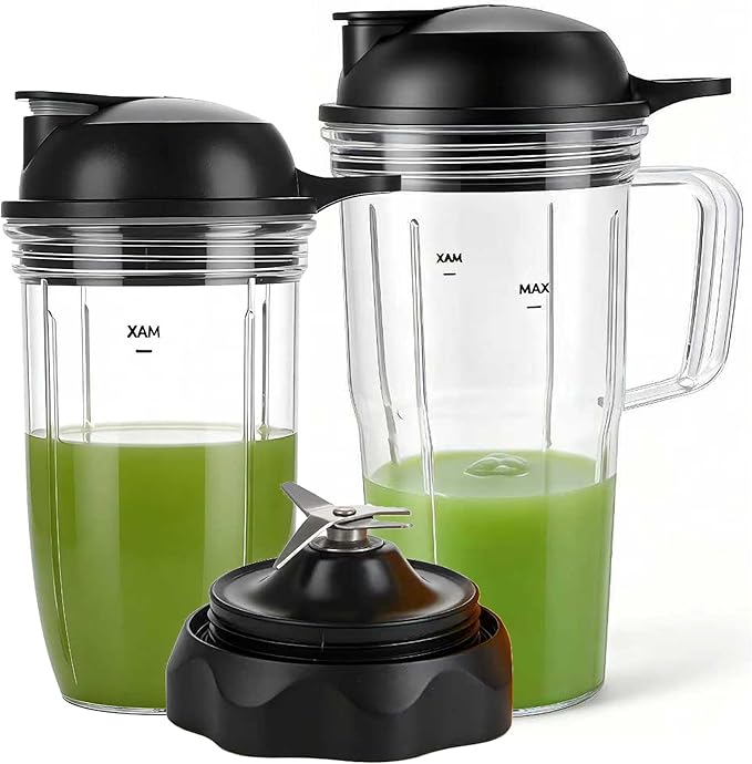 Replacement Combo Easy Twist Extractor Blade with18oz,24oz handle cup with to go lid, Compatible with NutriBullet Blender 1200 Watts:ZNBF30400Z/ZNBF30500Z/NBF70500/NBF50500/NBF50500IN/NBF50500AK