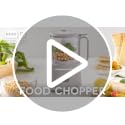 Cordless Food Chopper, 28 oz Ingredient Bowl, French Grey