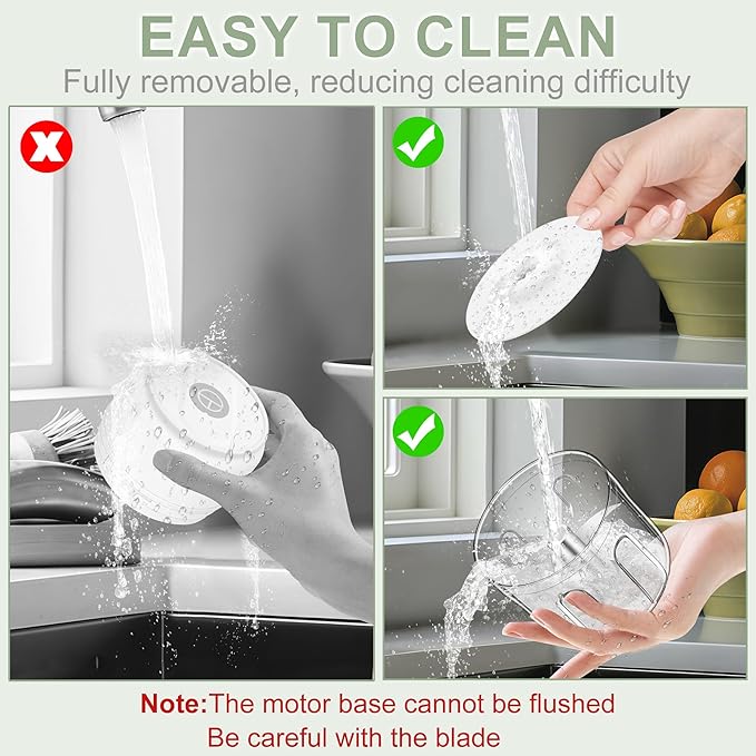 250ML Mini Electric Garlic Mincer, Onion Chopper Grinder Masher, USB Wireless Garlic Press, Small Food Processor Blender for Vegetable Ginger Chili, White