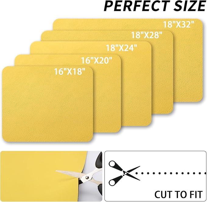 HotLive Dish Drying Mat for Kitchen Counter, Heat Resistant Drainer Mats with Non-slip Rubber Backed, Hide Stain Kitchen Super Absorbent Draining Mat, Easy to Clean Dish Rack Pad, Yellow 18"x28"