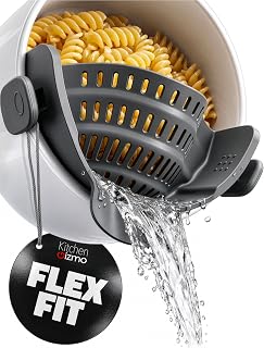 Snap N' Strain Pot Strainer - Silicone Pasta Strainer Gadget