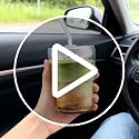 13oz/400ml Glass Water Tumbler with Straw and Lid Sealed Carry On Thick Wall Iced Coffee Cup Glass Cup for Water, Iced Tea Fruit Juice Etc (White-2Pack)
