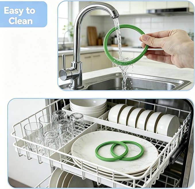 2 PCS Replacement Seal for Ninja BlendBOSS Personal Smoothie Tumbler, Food-Grade Silicone Gasket, Leak-Proof & Durable, Compatible with Ninja Blend BOSS Tumbler (Avocado-Green)