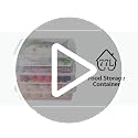 Fruit Storage Containers for Fridge, Rectangle Plastic Food Storage Containers with Lids, 3-Pack Deli Meat Container with Removable Drain Plate, Stackable Produce Keeper in Seafood & Berries