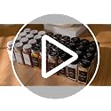 Glass Spice Jars with Label, Seasoning Set, 24x Black Steel Lids