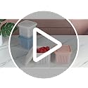 4 Pcs Berry Basket and Colander, Berry Storage Container for Fridge, Small Fruit Container for Grape, Cherry
