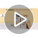 4 Pack Storage Bins with Bamboo Lids,Stackable Box for Organization