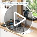 Compact Small Dish Drying Rack, RV Dish Rack for Kitchen Counter
