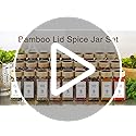 Spice Jars with Lable, 48 Pcs 4 oz Glass Spice Jars with Bamboo Lids, Spice Containers Bottles, Glass Seasoning Jars with Shaker Lids, Collapsible Funnel, for Spice Racks, Pantry,Cupboard
