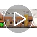 Glass Pantry Jars with Airtight Lids 34 oz 3 Pack Coffee Canisters