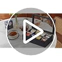 Wooden Tea Box with Lid & 8-Compartment, Weathered Black
