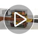 2-Tier Fruit Basket with Banana Hangers, Detachable Metal Bowl