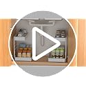 Under Sink Organizer, Adjustable Pull Out Rack for Tall Bottles