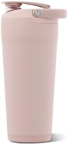 HydroJug Insulated Protein Shaker Bottle 24 oz, Silent Mixing, Dusty Rose - Image 2