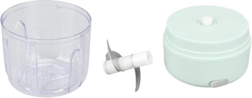 250ml Electric Mini Garlic Chopper, 304 Stainless Steel Food Processor, Powerful Large Capacity Motor For Fast Chopping, Grinding & Pureeing Green - Image 2