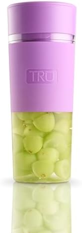 TRU Hydration Blender with Single-Button Operation & USB Rechargeable Battery - Mini Personal Blender for Fruit Smoothies - Portable Travel Blender for Single Servings - Purple by TRU
