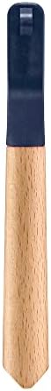 T-DUO Peeler - Beech Wood Handle - Double Stainless Steel Blade - Vegetable Peeler, Preparation of Juliennes - Ideal for Right and Left Handed People - Blue