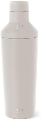 Simple Modern Cocktail Shaker Set with Jigger Lid | Stainless Steel Boston Shaker Insulated Martini Mixer for Mocktails | Gifts for Men Women Him Her | Classic Collection | 20oz | Almond Birch