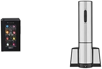 CWC-800CEN 8-Bottle Private Reserve Wine Cellar, Black & CWO-25 Electric Wine Opener, Stainless Steel