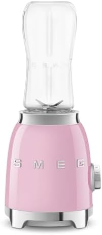SMEG 50's Retro Style Personal Blender with Backlit Knob and Two 600 ML BPA Free bottles PBF01PKUS Pink - Image 3