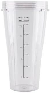 Blender Replacement Parts, Compatible For Ninja, SS101, 24 Oz.Slim Single - Serve Cups Kit With To Go Lids Fits SS100 SS300 SS400 Large Capacity(Only 1pcs 24OZ Cup) by Unknown