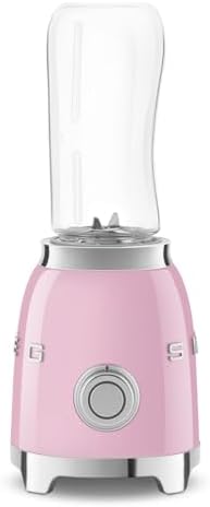SMEG 50's Retro Style Personal Blender with Backlit Knob and Two 600 ML BPA Free bottles PBF01PKUS Pink - Image 4