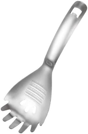 5 in 1 Egg Separator for Raw Eggs, Potato Masher Multifunction Cooking Spoon, Egg Yolk Separator, Grater Plate, Bottle Opener & Slotted Spoon 304 Stainless Steel Kitchen (Pasta spoon) by Unknown