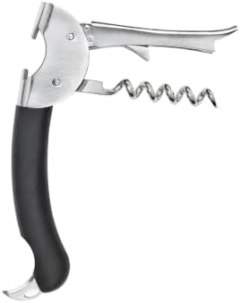 OXO Steel Double Lever Waiter's Corkscrew, Black