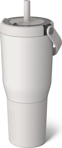 BrüMate Resa 35oz 100% Leakproof Travel Tumbler with Handle & Straw | Flexible SoftSip Straw | Silicone Sleeve for Durability | Stainless Steel | Cup Holder & Travel Friendly Water Bottle | (Dune) by Br%C3%BCMate