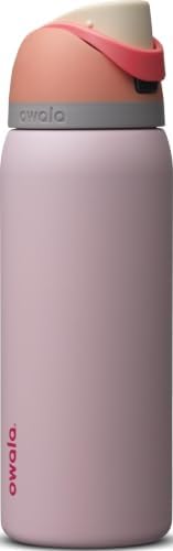 Owala FreeSip Stainless Steel Water Bottle 32 oz Orange/Pink (Peachy Rose)
